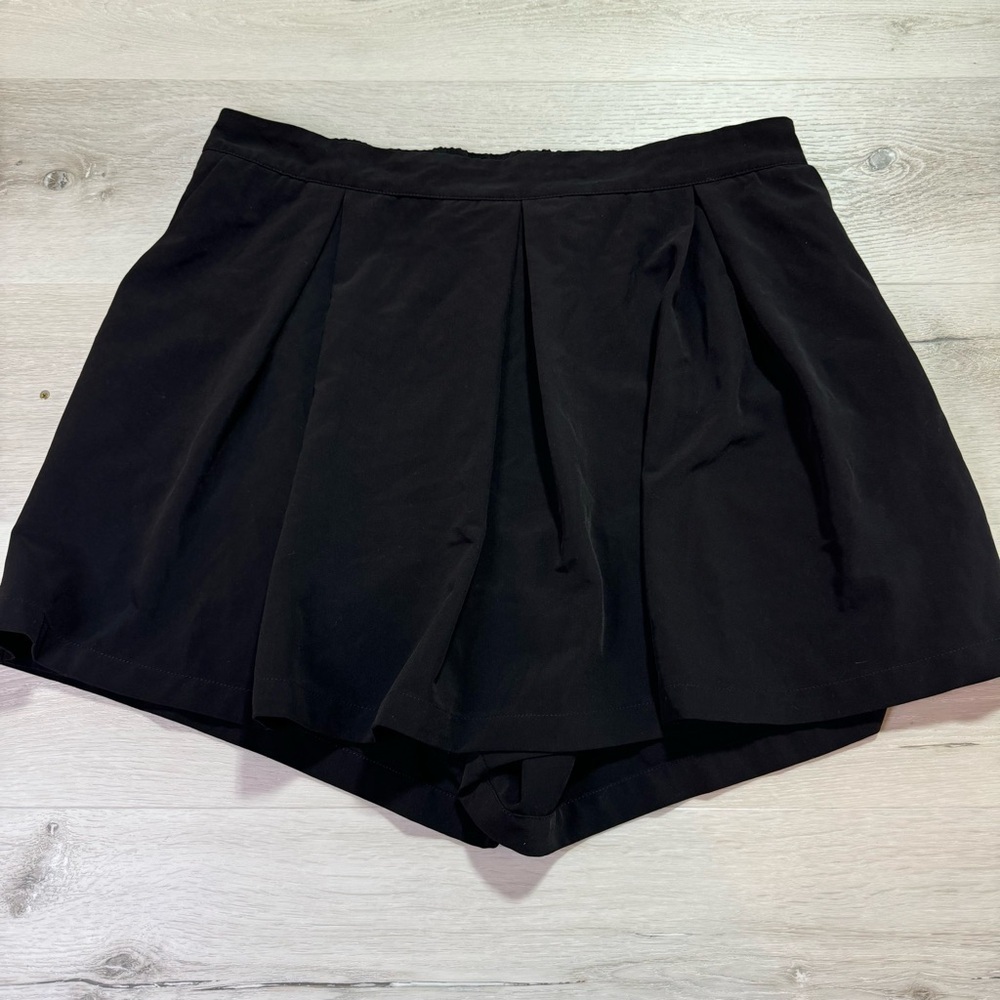 Davi & Dani Plus Size Pleated Skort, Size 1X, Black